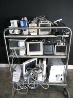 LOT OF PATIENT MONITORS, T PUMP, SCANNER, ETC.