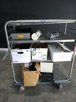 LOT OF MISC. CHAIR PARTS, LAB ITEMS, ETC.