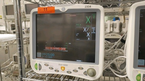 GENERAL ELECTRIC DASH 5000 PATIENT MONITOR WITH MASIMO AND DINAMAP SUPERSTAT