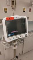 GENERAL ELECTRIC DASH 4000 PATIENT MONITOR WITH MASIMO ON CART