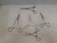 LOT OF ASSORTED SCISSORS AND CLAMPS