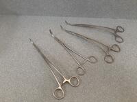 LOT OF ASSORTED SCISSORS AND CLAMPS