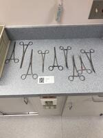 LOT OF ASSORTED SCISSORS AND CLAMPS