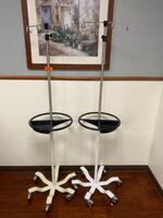 LOT OF 2 IV POLES WITH HALO