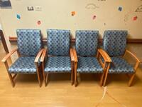 LOT OF 4 HIGH BACK PATIENT ROOM CHAIRS