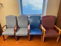 LOT OF 4 HIGH BACK PATIENT ROOM CHAIRS