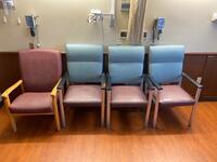 LOT OF 4 HIGH BACK PATIENT ROOM CHAIRS