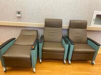 LOT OF 3 PATIENT ROOM RECLINERS