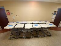 ROOM OF LINEN HAMPERS