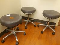 LOT OF 3 EXAM STOOLS