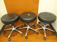 LOT OF 3 EXAM STOOLS