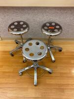 LOT OF 3 EXAM STOOLS