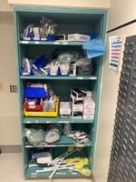 ROOM OF DISPOSABLES TO INCLUDE: PROTECTIVE GARMENTS, BANDAGES, PREP AND CART