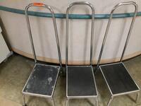 LOT OF 3 STEP STOOLS WITH HANDLES