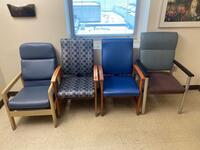 LOT OF 4 HIGH BACK PATIENT ROOM CHAIRS