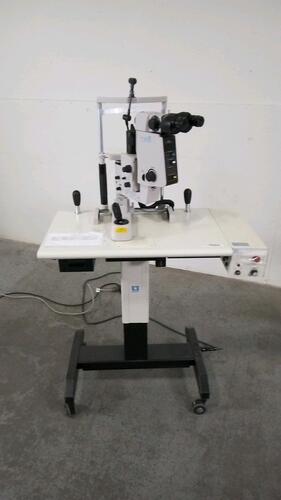 NIDEK YC-1200 OPHTHALMIC YAG LASER SYSTEM ON ROLLING STAND