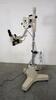 URBAN GLOBAL SURGICAL MICROSCOPE WITH SINGLE BINOCULAR (M1010A), BOTTOM LENS (400MM), LIGHT SOURCE ON ROLLING STAND