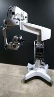 CARL ZEISS OPMI VISU 150 SURGICAL MICROSCOPE TO INCLUDE SINGLE MOUNT BINOCULAR WITH EYEPIECES BOTH (10X) BOTTOM LENSE (F=175) & MULTI-FUNCTION FOOTSWITCH ON S8 STAND