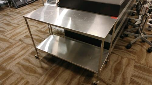 STAINLESS STEEL MOBILE BACK TABLE