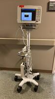 DRAGER INFINITY DELTA PATIENT MONITOR WITH POWER SUPPLY ON PORTABLE STAND