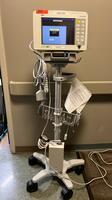 DRAGER INFINITY DELTA PATIENT MONITOR WITH POWER SUPPLY ON PORTABLE STAND