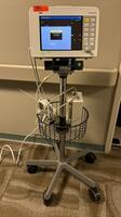 DRAGER INFINITY DELTA PATIENT MONITOR WITH POWER SUPPLY ON PORTABLE STAND