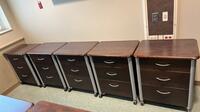 LOT OF (5) PORTABLE METRO BEDSIDE CABINETS