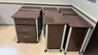 LOT OF (6) PORTABLE METRO BEDSIDE CABINETS