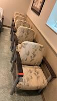 LOT OF (5) LOBBY ARM-CHAIRS