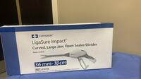 COVDIEN 36 MM- 18 CM LIGA SURE IMPACT CURVED, LARGE JAW, OPEN SEALER/ DIVIDER REF FL4418 EXP 45245 QTY IN BOX 1