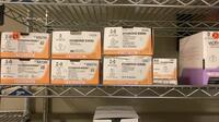 LOT OF ETHICON ETHIBOND EXCEL SUTURES OPEN BOX (INDATE) REF EXP QTY IN BOX