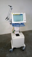 DRAGER EVITA XL VENTILATOR WITH CO2 CABLE AND COMPRESSOR ON ROLLING STAND (SW 7.04)(SN DRPB-0029)