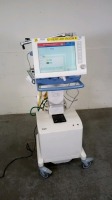 DRAGER EVITA XL VENTILATOR WITH CO2 CABLE AND COMPRESSOR ON ROLLING STAND (SW 7.04)(SN DRPB-0031)