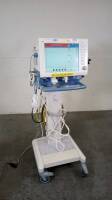 DRAGER EVITA XL VENTILATOR WITH CO2 CABLE ON ROLLING STAND (SW 7.04)(SN ARYB-0037)