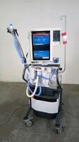 NELLCOR PURITAN BENNETT 840 VENTILATOR WITH COMPRESSOR ON ROLLNG STAND (BILEVEL, TC, VV+, NEOMODE)(SN 3510061814)