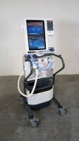 NELLCOR PURITAN BENNETT 840 VENTILATOR WITH COMPRESSOR ON ROLLNG STAND (BILEVEL, TC, VV+, NEOMODE)(SN 3510052701)