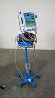 CRITIKON DINAMAP COMPACT TS VITAL SIGNS MONITOR WITH CABLES (SPO2, BP) ON ROLLING STAND