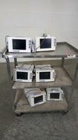 HEMAMETRICS CRIT-LINE III/TQA LOT OF PATIENT MONITORS (NO CART)