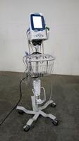 WELCH ALLYN SPOT LXI VITAL SIGNS MONITOR WITH CABLES (SPO2, BP) ON ROLLING STAND