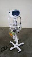 WELCH ALLYN 53NTO VITAL SIGNS MONITOR WITH CABLES (SPO2, BP) ON ROLLING STAND