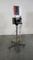 IVAC 4200 VITAL CHECK VITAL SIGNS MONITOR WITH BP CABLE ON ROLLING STAND