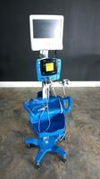 GE CARESCAPE V100 VITAL SIGN MONITOR ON ROLLING STAND