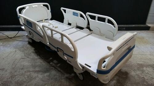 STRYKER SECURE 3002 S3 HOSPITAL BED WITH HEAD & FOOTBOARD (CHAPERONE WITH ZONE CONTROL, BED EXIT, SCALE)