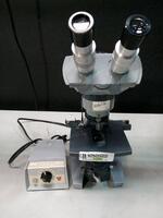 AO SPENCER LAB MICROSCOPE WITH 3 OBJECTIVES