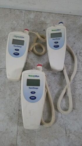 WELCH ALLYN SURETEMP 678 THERMOMETERS (QTY. 3)