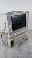 HP M1204A PATIENT MONITOR WITH MODULE RACK AND MODULES (ECG, SPO2/PLETH, NBP, PRESS, REC)