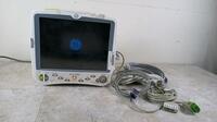 GE DASH 5000 PATIENT MONITOR WITH CAPNOFLEX CO2 MODULE AND CABLES (ECG, SPO2, BP)