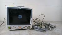 GE DASH 5000 PATIENT MONITOR WITH CAPNOFLEX CO2 MODULE AND CABLES (ECG, SPO2, BP)