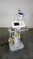 INVIVO RESEARCH INC. 3150 MRI PATIENT MONITOR WITH CABLES (ETCO2, ECG, SPO2, NIBP) ON ROLLING STAND