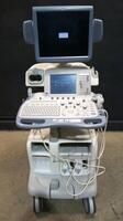 GE LOGIQ 9 ULTRASOUND MACHINE WITH 2 PROBES (M12L, 4C) (SERIAL# 91726US0) (DOM: 9/2007)